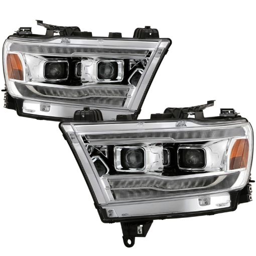 Picture of Spyder Dodge Ram 19 - 20 Halogen Model Only Projector Headlights Chrome PRO - YD - DR19HALAP - SEQ - C