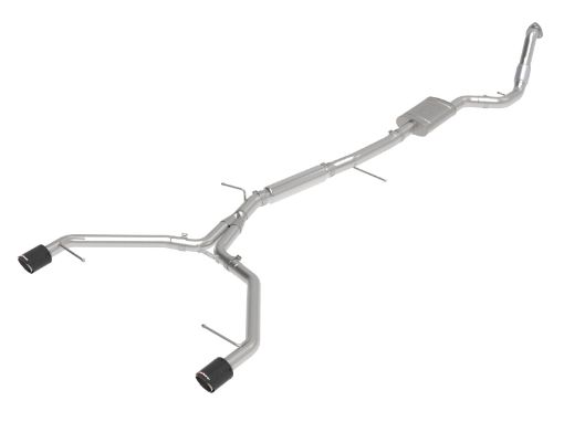 Picture of aFe 17 - 19 Audi A4 (B9) MACH Force - Xp 3in to 2.5in 304 SS Cat - Back Exhaust System - Dual Carbon Tips