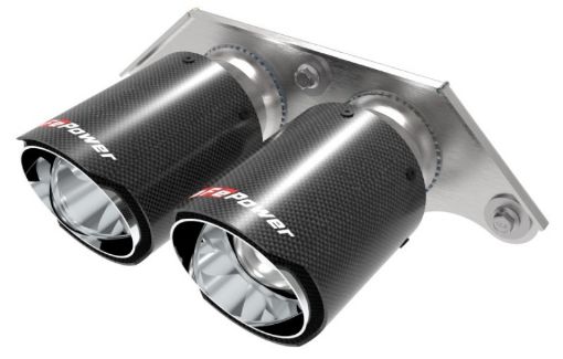 Picture of aFe Power Mach Force Xp 4in 304 SS Bolt - On Exhaust Tips Carbon Fiber 14 - 19 Porsche 911 GT3 3.8L4.0L