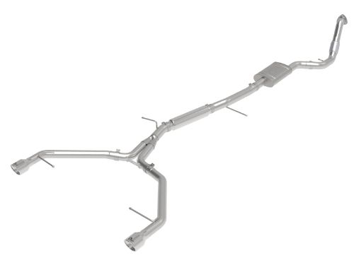 Picture of aFe 17 - 19 Audi A4 (B9) MACH Force - Xp 3in to 2.5in 304 SS Cat - Back Exhaust System - Dual Polished Tips
