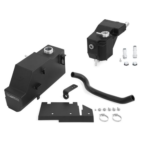 Picture of Mishimoto 11 - 19 Ford 6.7L Powerstroke Expansion Tank Kit - Micro - Wrinkle Black