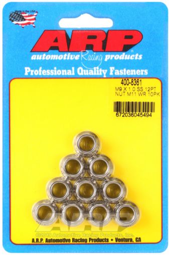 Picture of ARP M9 x 1.00 (M11 WR) SS 12pt Nut Kit (Set of 10)