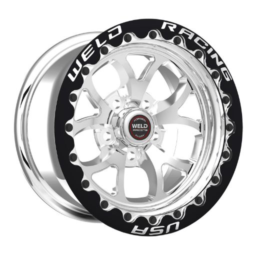 Picture of Weld S76 15x9 5x4.5 BP 6.5in. BS Polished Wheel (Medium Pad) - Black Single Beadlock MT