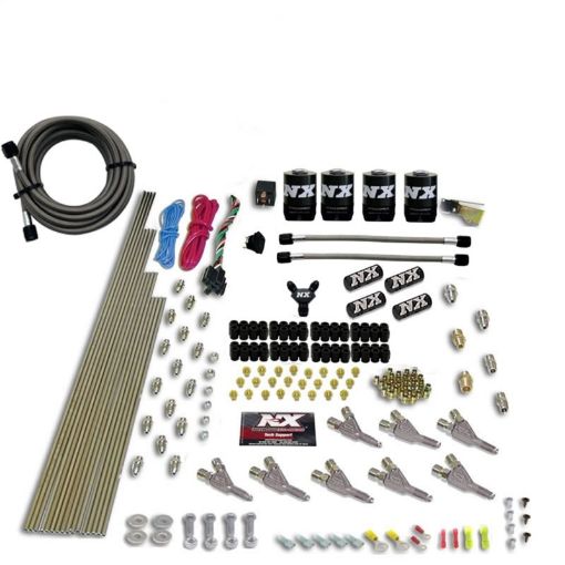 Picture of Nitrous Express Vortech Nozzle Nitrous Kit (200 - 500HP) Gas wDist Block 4 Solenoids wo Bottle