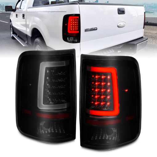 Picture of ANZO 2004 - 2006 Ford F - 150 LED Tail Lights w Light Bar Black Housing Smoke Lens