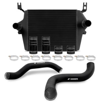Picture of Mishimoto 99 - 03 Ford 7.3L Powerstroke PSD Black Intercooler Kit w Black Pipes