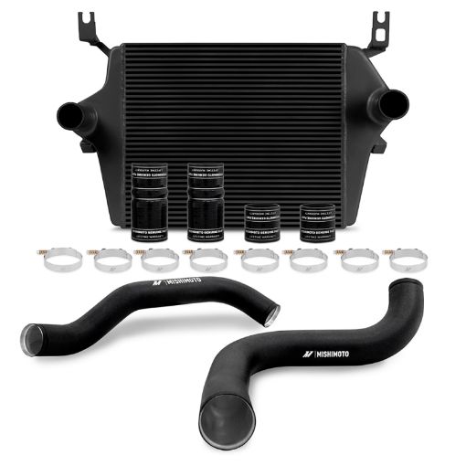 Picture of Mishimoto 99 - 03 Ford 7.3L Powerstroke PSD Black Intercooler Kit w Black Pipes
