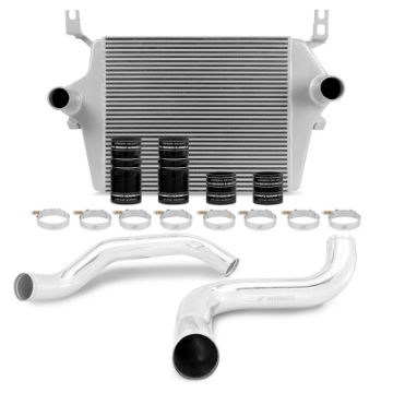Picture of Mishimoto 99 - 03 Ford 7.3L Powerstroke PSD Silver Intercooler Kit w Polished Pipes