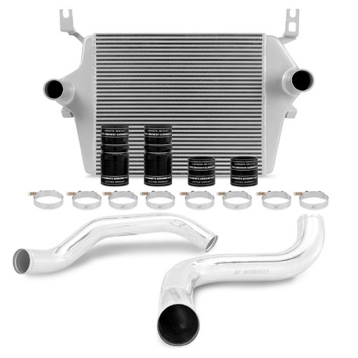 Picture of Mishimoto 99 - 03 Ford 7.3L Powerstroke PSD Silver Intercooler Kit w Polished Pipes