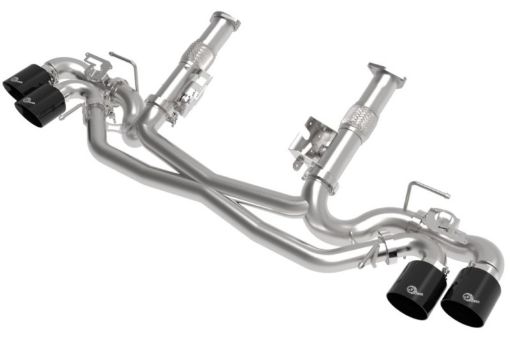 Picture of AFe MACH Force - Xp 304 Stainless Steel Cat - Back Exhaust Black 2020 Chevrolet Corvette C8