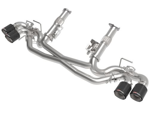 Picture of AFe MACH Force - Xp 304 Stainless Steel Cat - Back Exhaust Carbon 2020 Chevrolet Corvette C8