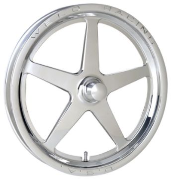 Picture of Weld Alumastar 1 - Piece 17x3.5 Strange Spindle BP 1.75in. BS Polished Wheel - Non - Beadlock