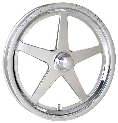 Picture of Weld Alumastar 1 - Piece 17x3.5 Strange Spindle BP 1.75in. BS Polished Wheel - Non - Beadlock