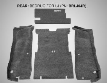 Picture of BedRug 03 - 06 Jeep LJ Unlimited Rear 4pc Cargo Kit (Incl Tailgate Tub Liner)