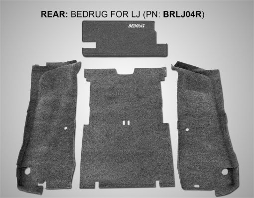 Picture of BedRug 03 - 06 Jeep LJ Unlimited Rear 4pc Cargo Kit (Incl Tailgate Tub Liner)