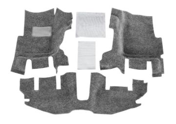 Picture of BedRug 97 - 06 Jeep TJ Front 3pc Floor Kit (wCenter Console) - Incl Heat Shields