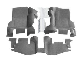 Picture of BedRug 97 - 06 Jeep TJ Front 3pc BedTred Floor Kit wo Center Console - Incl Heat Shields (SO Only)