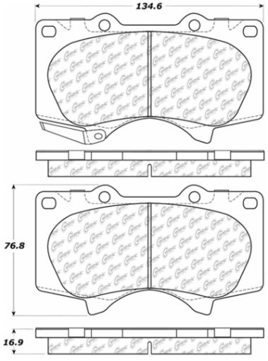 Picture of StopTech 03 - 09 Lexus GX4780Toyota 4Runner Front Truck SUV Brake Pad