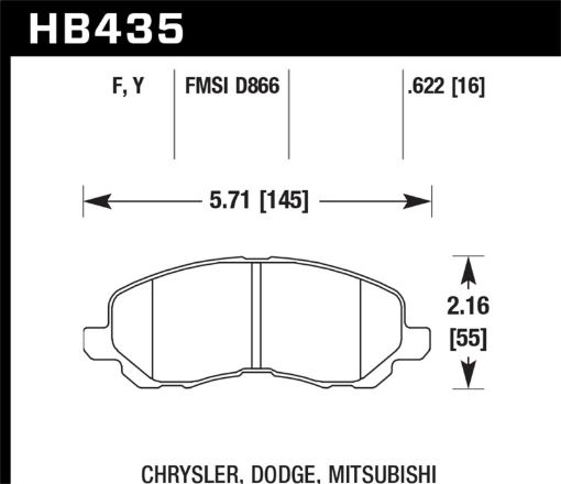 Picture of Hawk 00 - 05 Eclipse GT HPS Street Front Brake Pads