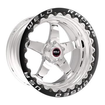 Picture of Weld S71 Beadlock Wheels - 15x10.33 RT - S 5X115mm Conical Lugs, 6.5BS - Polished