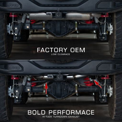 Picture of Remark Jeep Wrangler JK (2007 - 2018) HI - Tuck Turndown Axle - Back Exhaust