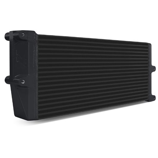 Picture of Mishimoto Heavy - Duty Oil Cooler - 17in. Opposite - Side Outlets - Black