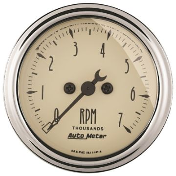 Picture of Autometer 2 - 116in Antique Beige In - Dash 7K RPM Tachometer Gauge