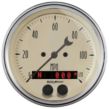 Picture of Autometer 3 - 38in Antique Beige 120 MPH GPS Speedometer Gauge