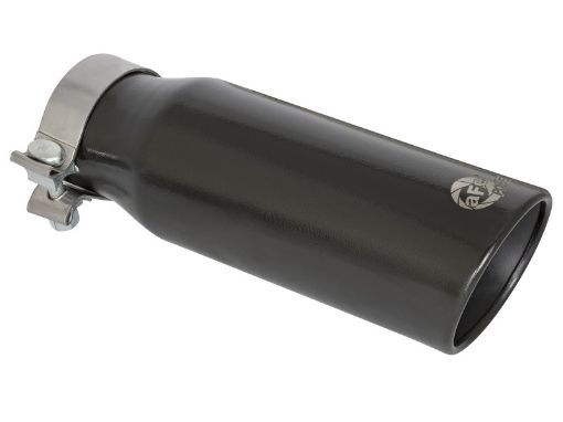 Picture of aFe MACH Force - Xp 409 Stainless Steel Clamp - on Exhaust Tip 3in Inlet 4in Outlet - Black