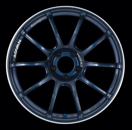 Picture of Advan RZII 15x8.0 35 4 - 100 Racing Indigo Blue and Ring Wheel