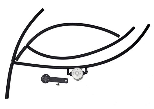 Picture of JampL 16 - 24 Nissan Titan 5.6L Passenger Side Oil Separator 3.0 - Clear Anodized