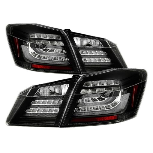 Picture of Spyder Honda Accord 2013 - 2015 4DR LED Tail Lights - Black ALT - YD - HA13LED - LED - BK
