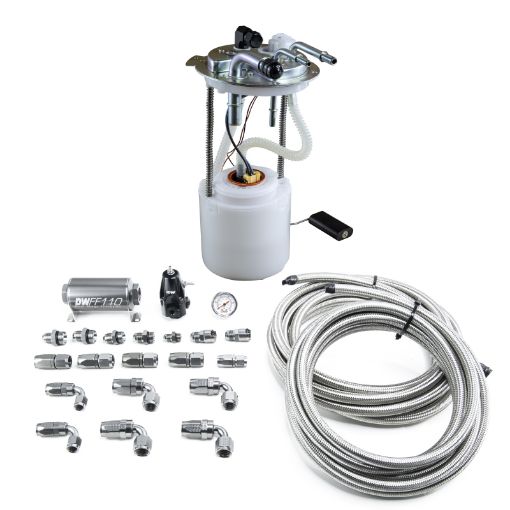 Picture of DeatschWerks 05 - 19 YukonTahoeSuburban DW400 Pump Module and Return SS CPE Plumbing Kit