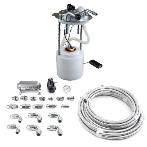 Picture of DeatschWerks 05 - 19 YukonTahoeSuburban DW400 Pump Module and Return SS PTFE Plumbing Kit