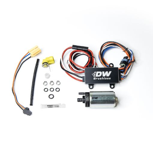 Picture of DeatschWerks 16 Chevy Camaro 440lph In - Tank Brushless Fuel Pump w9 - 0902 Instl kitC102 Controller