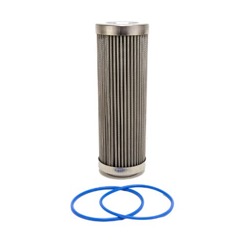 Picture of Fuelab 100 Micron Stainless Steel Replacement Element - 6in w2 O - Rings Instructions
