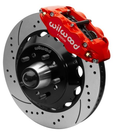 Picture of Wilwood Forged Narrow Superlite 6R Front Big Brake Kit 14in Rotors 63 - 87 C10 - Red