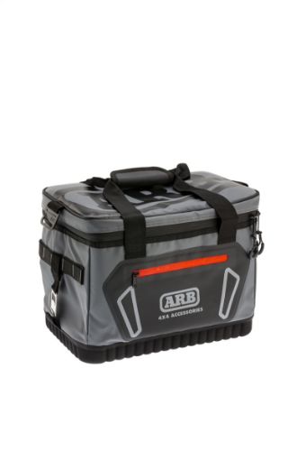 Picture of ARB Cooler Bag Charcoal w Red Highlights 15in L x 11in W x 9in H Holds 22 Cans