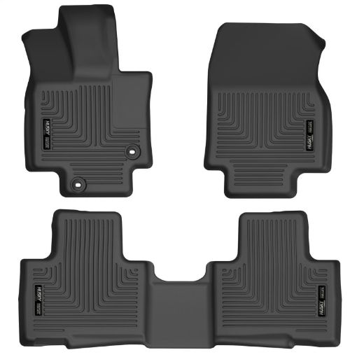 Picture of Husky Liners 20 - 21 Highlander All 21 Highlander XSE Weatherbeater Front 2nd Seat Liners - Black