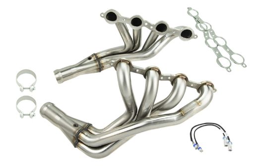 Picture of Kooks 06 - 13 Chevrolet Corvette Z06 ZR1 1 - 78 x 3 Header Green Catted X - Pipe Kit