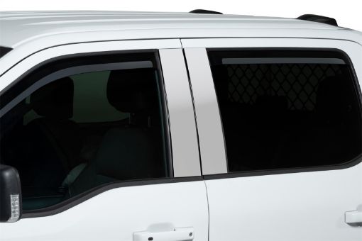 Picture of Putco 2021 Ford F - 150 - Super Cab Element Chrome Window Visors (Set of 4)