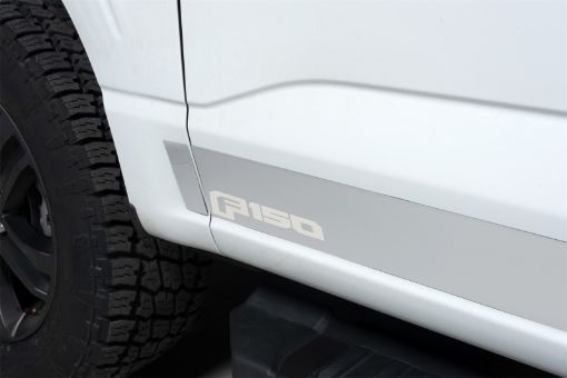 Picture of Putco 2021 Ford F - 150 Super Crew 5.5ft Short Box Ford Licensed SS Rocker Panels (4.25in Tall 12pc)