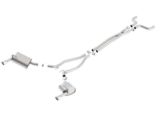 Picture of Borla 14 - 15 Camaro 3.6L V6 Single Split Rear Exit Touring Catback Exhaust