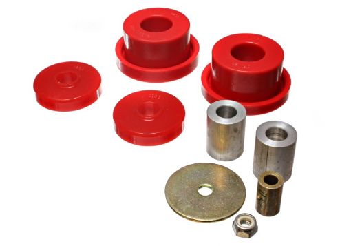 Picture of Energy Suspension 08 - 10 Chrysler Challenger07 - 10 Charger RWD Red Rear Diff Mount Bushing Set
