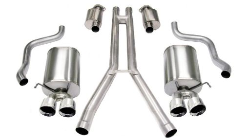Picture of Corsa 2004 - 2008 Cadillac XLR 4.6L Polished Sport Cat - Back Exhaust