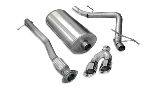 Picture of Corsa 2007 - 2008 Chevrolet Silverado Crew CabShort Bed 1500 4.8L V8 Polished Sport Cat - Back Exhaust