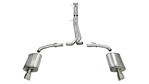 Picture of Corsa 2010 - 2019 Ford Taurus SHO 3.5L V6 Turbo Polished Sport Cat - Back Exhaust