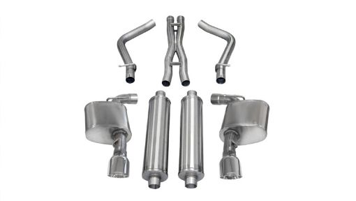 Picture of Corsa 2012 - 2014 Dodge Charger SRT - 8 6.4L V8 Polished Xtreme Cat - Back Exhaust