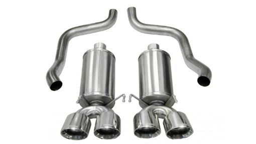 Picture of Corsa 2009 - 2013 Chevrolet Corvette C6 6.2L V8 Polished Xtreme Axle - Back Exhaust