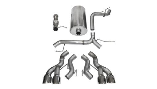 Picture of Corsa 2012 - 2014 Cadillac Escalade DUB 6.2L V8 Polished Sport Cat - Back Exhaust